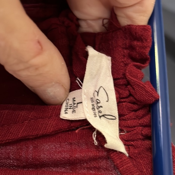 Beautiful wine, colored dress with ruffles open back down to the waist - Picture 6 of 6